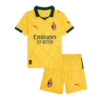 AC Milan Third 2025/26 Kit Yellow Kids