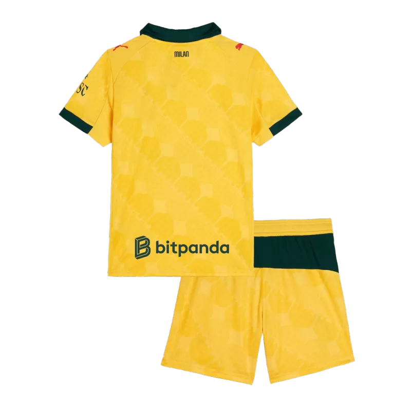 AC Milan Third 2025/26 Kit Yellow Kids