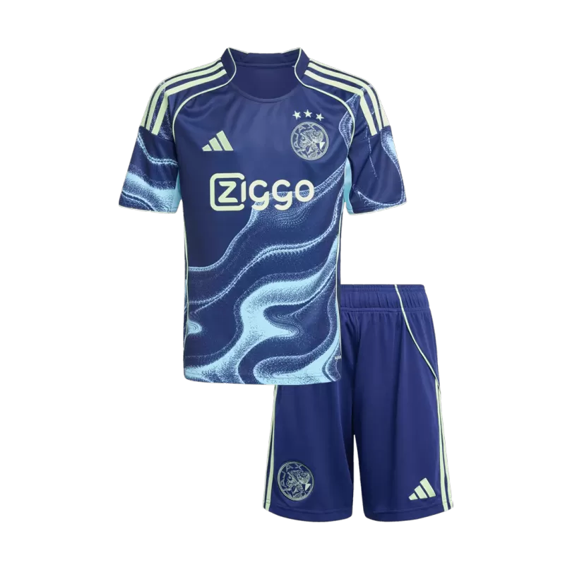 Ajax Away 2025/26 Kit Navy Blue Kids