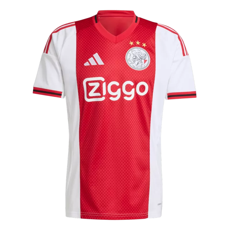 Ajax Home 2025/26 Jersey White & Red Men's