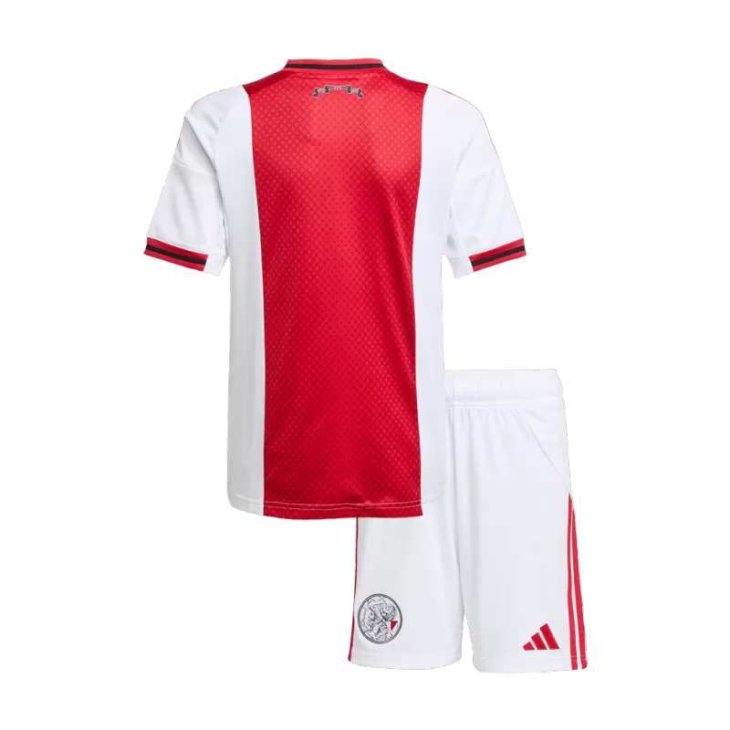 Ajax Home 2025/26 Kit White & Red Kids
