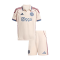 Ajax Third 2025/26 Kit Beige Kids