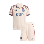 Ajax Third 2025/26 Kit Beige Kids