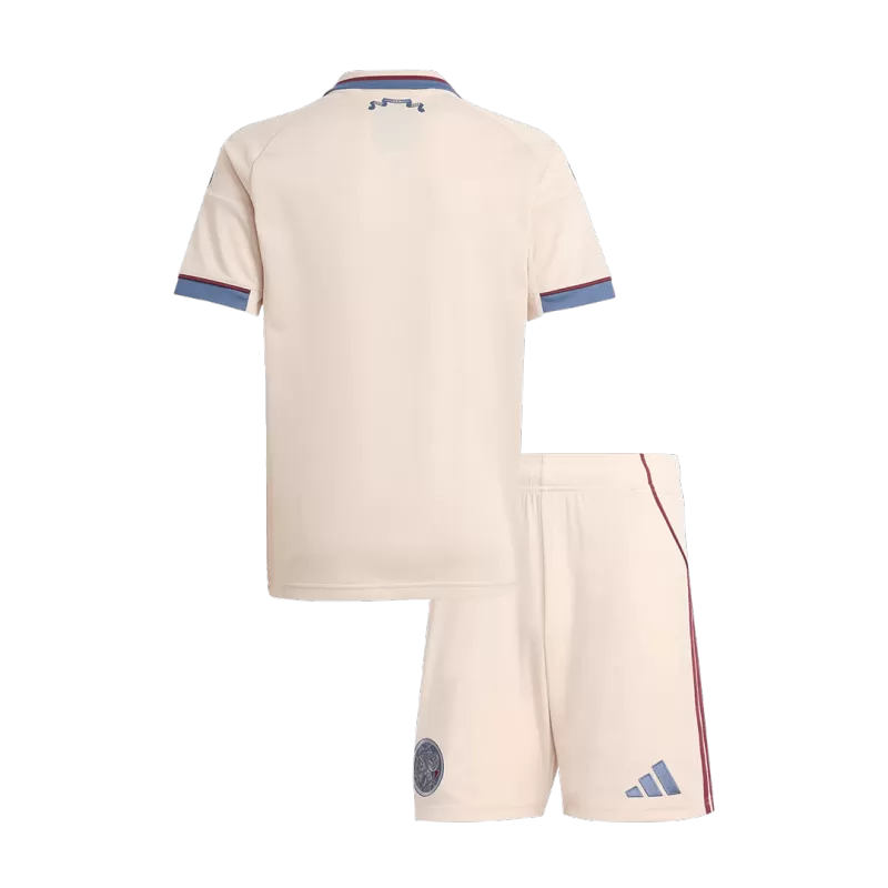 Ajax Third 2025/26 Kit Beige Kids