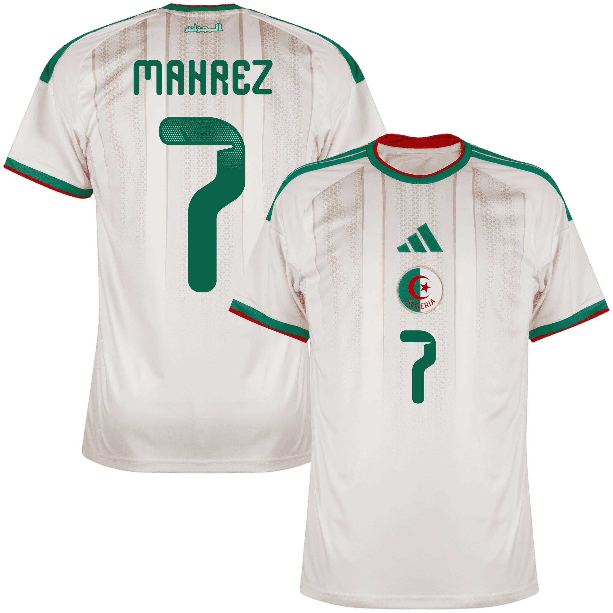 Algeria MAHREZ #7 Home World Cup 2026 Jersey White Men's