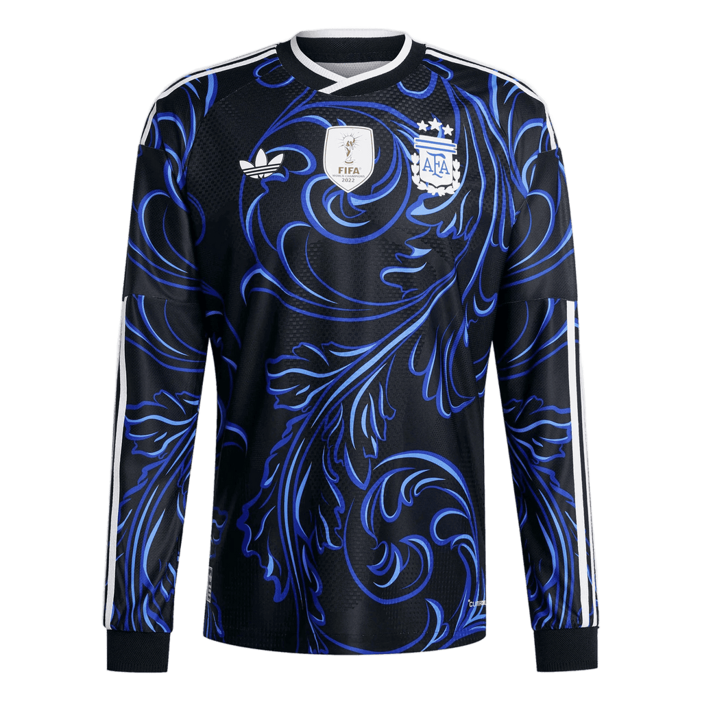 Argentina Away World Cup 2026 Long Sleeve Jersey Blue & Black Men's
