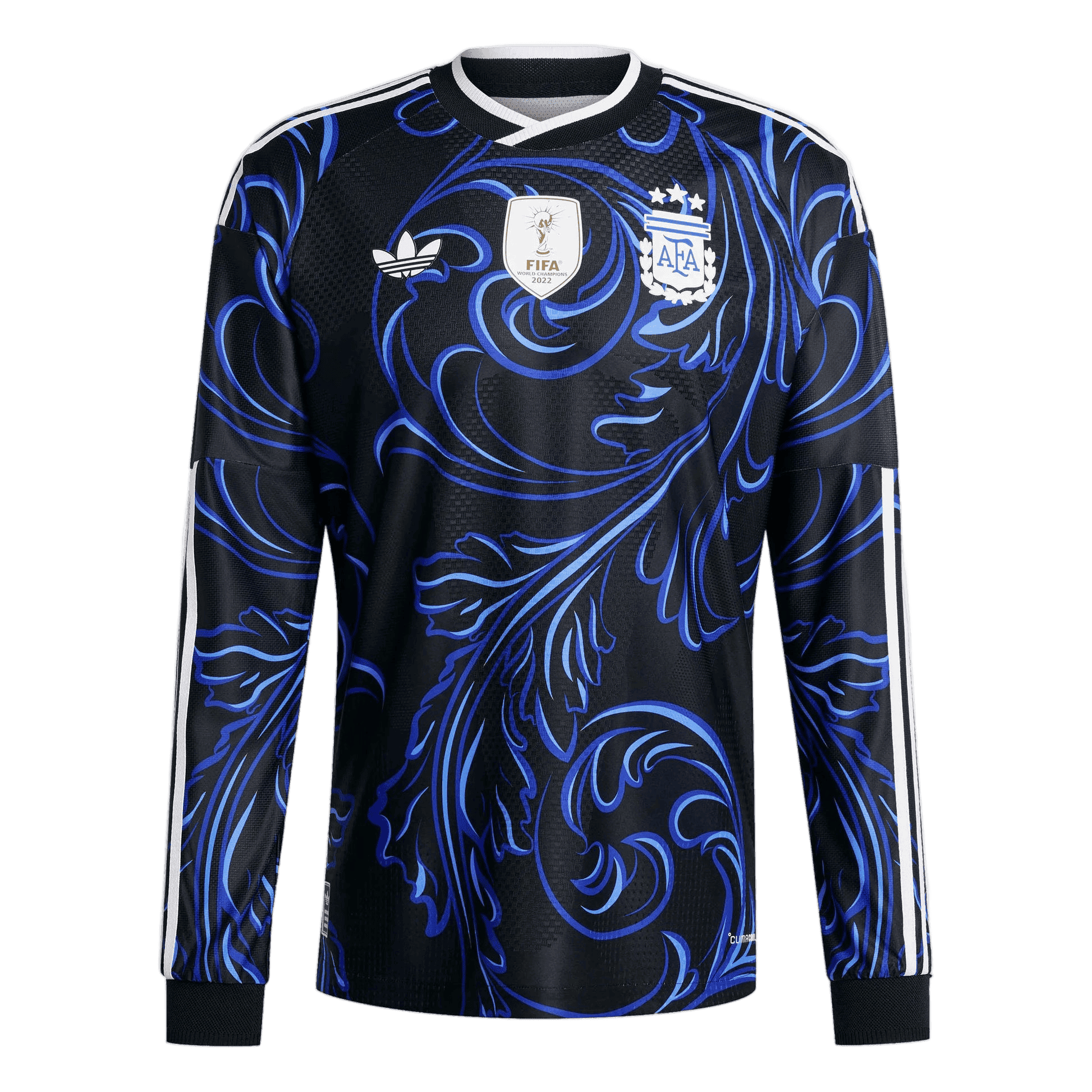 Argentina Away World Cup 2026 Long Sleeve Jersey Blue & Black Men's