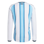 Argentina Home World Cup 2026 Long Sleeve Jersey Player's Version White & Blue Men's