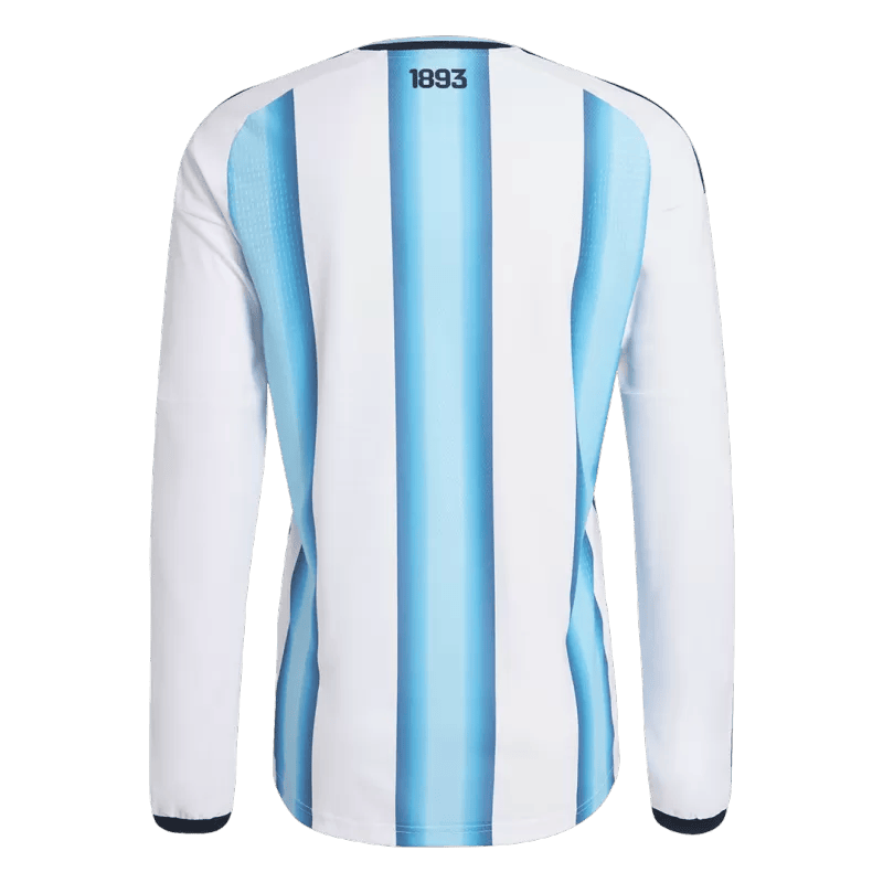 Argentina Home World Cup 2026 Long Sleeve Jersey Player's Version White & Blue Men's