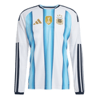 Argentina Home World Cup 2026 Long Sleeve Jersey White & Blue Men's