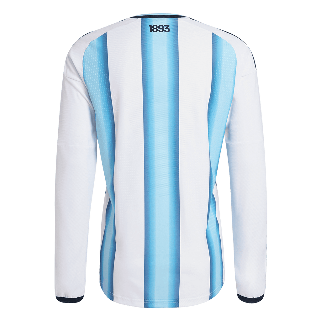 Argentina Home World Cup 2026 Long Sleeve Jersey White & Blue Men's