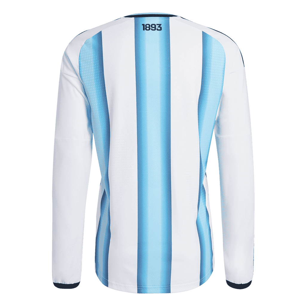 Argentina Home World Cup 2026 Long Sleeve Jersey White & Blue Men's