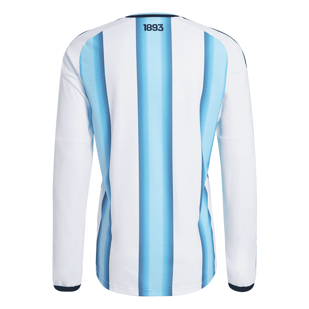 Argentina Home World Cup 2026 Long Sleeve Jersey White & Blue Men's