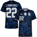 Argentina L.MARTÍNEZ #22 Away World Cup 2026 Jersey Blue & Black Men's