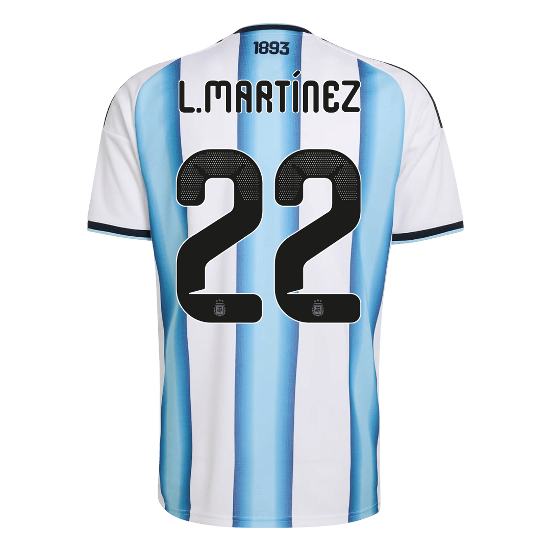 Argentina L.MARTÍNEZ #22 Home World Cup 2026 Jersey White & Blue Men's