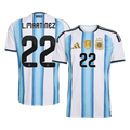 Argentina L.MARTÍNEZ #22 Home World Cup 2026 Jersey White & Blue Men's