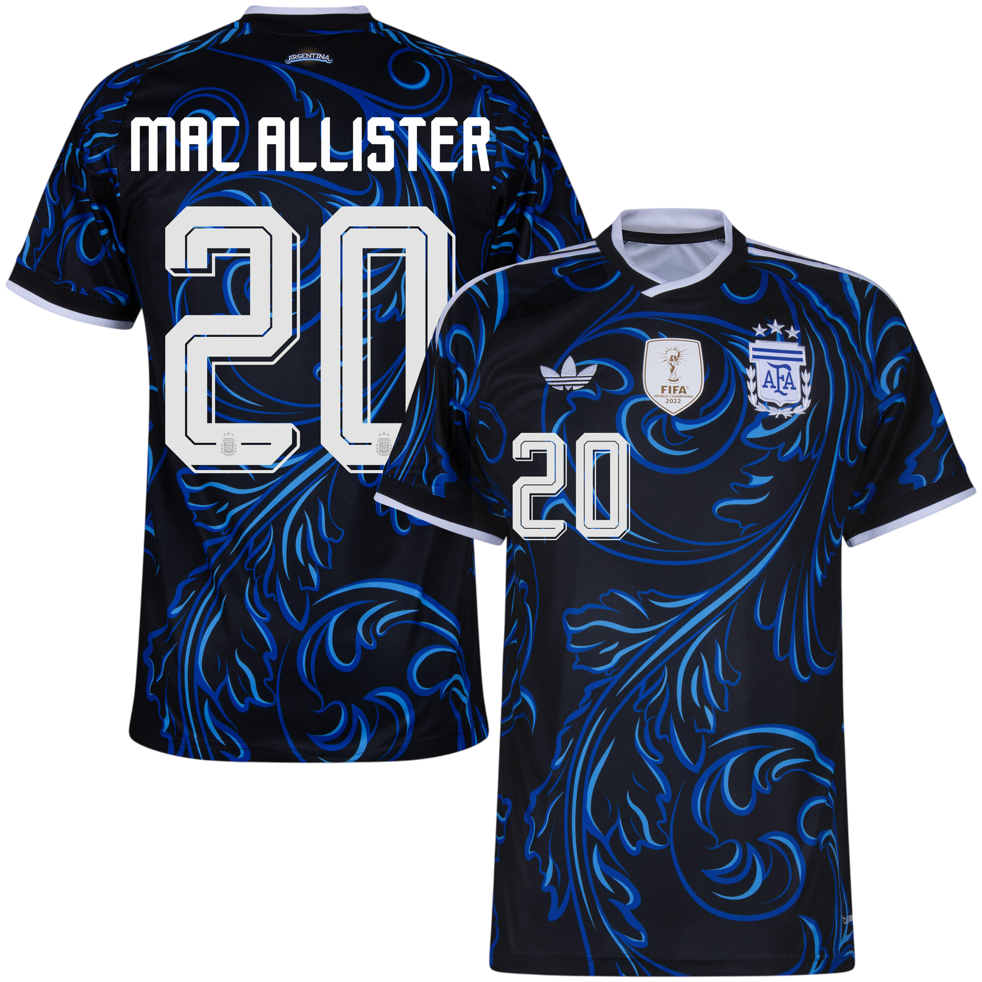 Argentina MACALLISTER #20 Away World Cup 2026 Jersey Blue & Black Men's