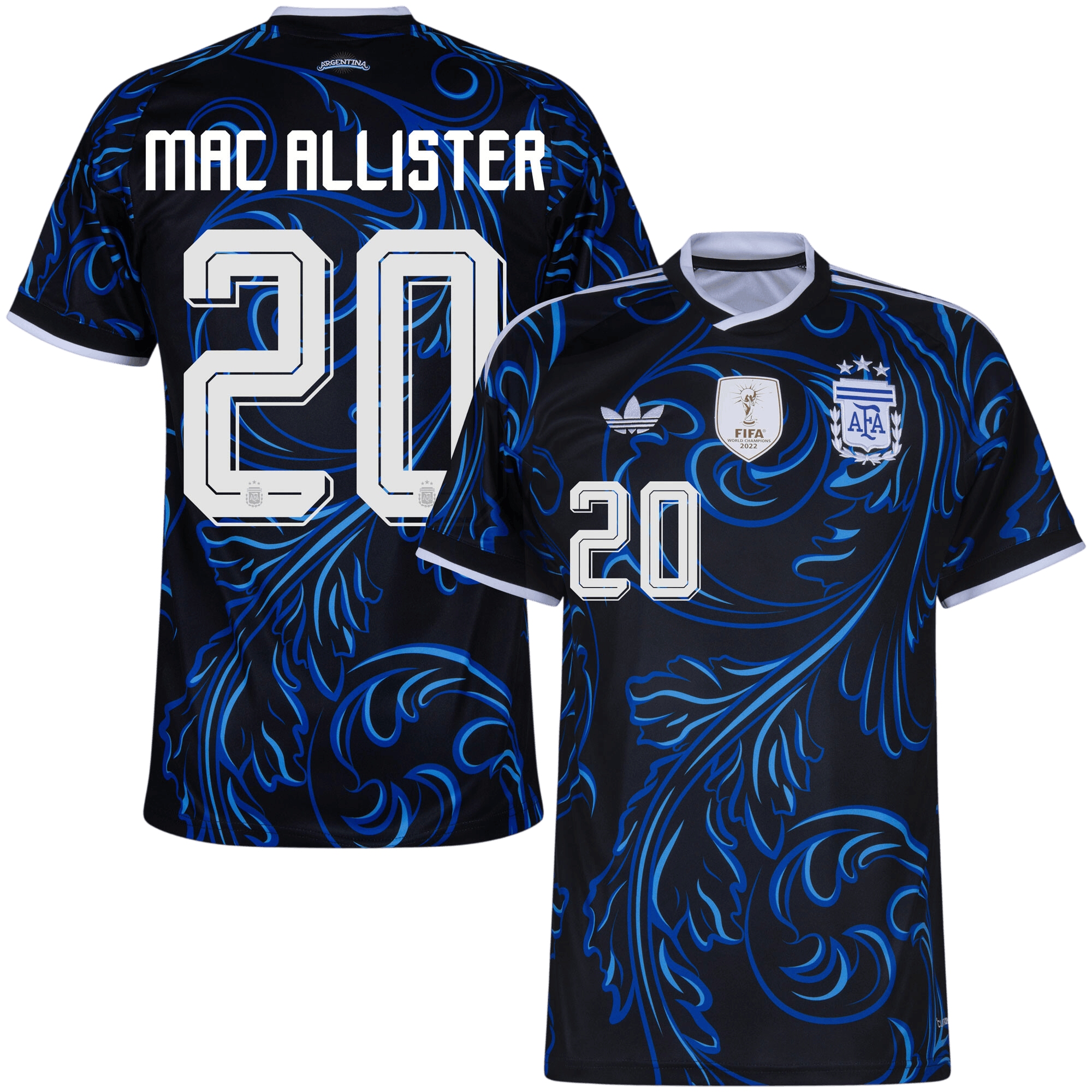 Argentina MACALLISTER #20 Away World Cup 2026 Jersey Blue & Black Men's