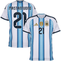 Argentina MASTANTUONO #21 Home World Cup 2026 Jersey White & Blue Men's