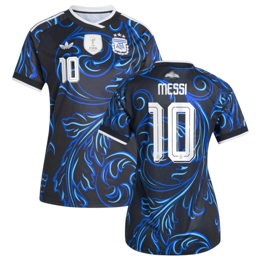 Argentina MESSI #10 Away World Cup 2026 Jersey Blue & Black Women's