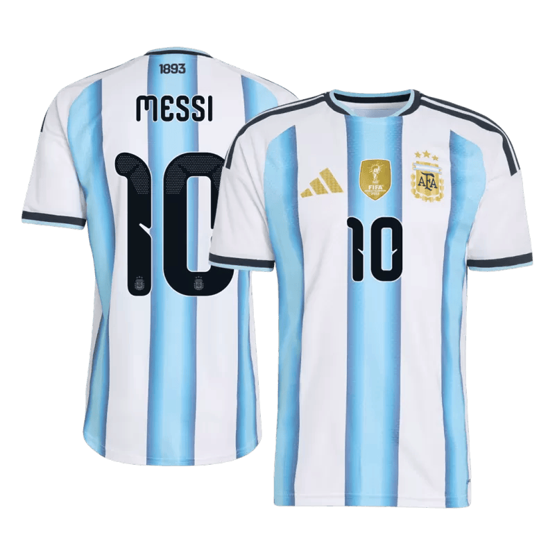 Argentina MESSI #10 Home World Cup 2026 Jersey Player's Version White & Blue Men's