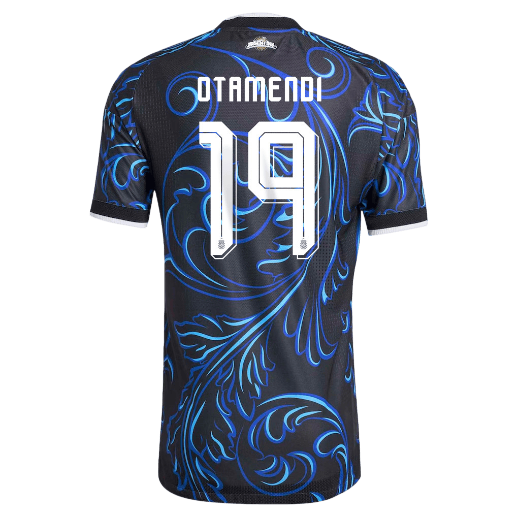 Argentina OTAMENDI #19 Away World Cup 2026 Jersey Blue & Black Men's