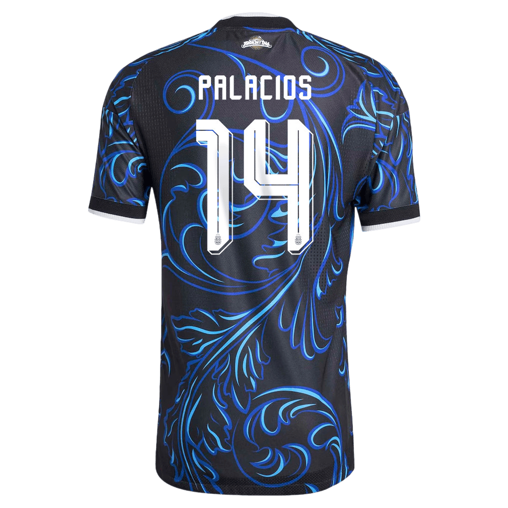 Argentina PALACIOS #14 Away World Cup 2026 Jersey Blue & Black Men's