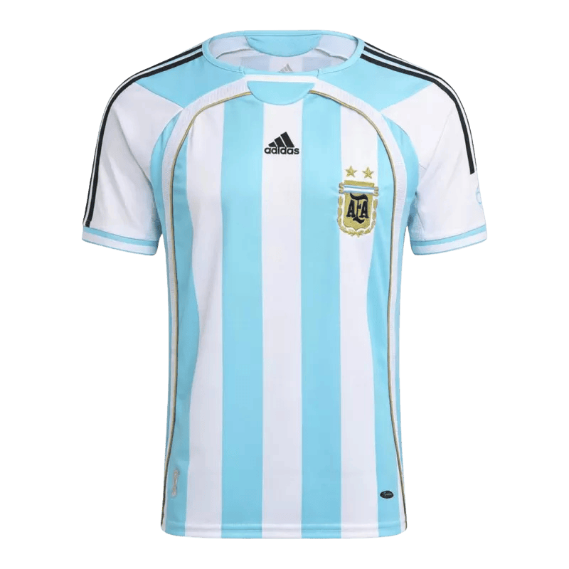 Argentina Retro Home Jersey 2006 White & Blue Men's