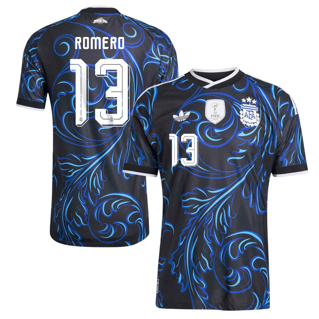 Argentina ROMERO #13 Away World Cup 2026 Jersey Blue & Black Men's
