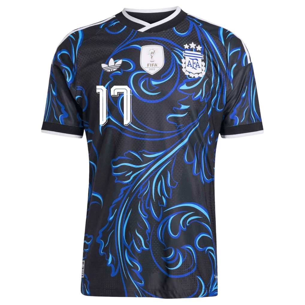 Argentina SIMEONE #17 Away World Cup 2026 Jersey Blue & Black Men's