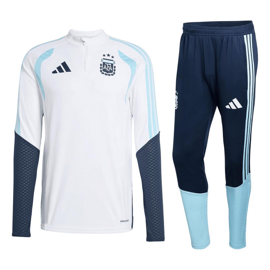 Argentina World Cup 2026 Quarter Zip Tracksuit White Men's