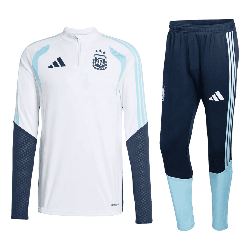 Argentina World Cup 2026 Quarter Zip Tracksuit White Men's