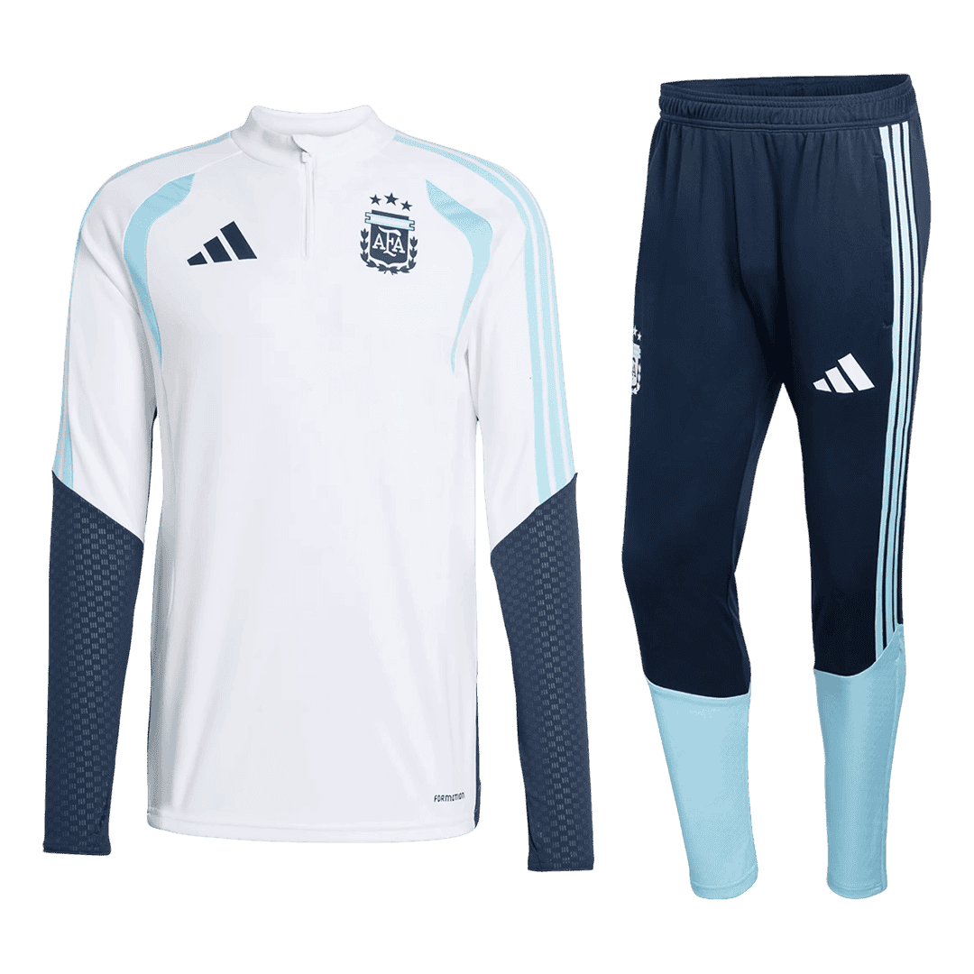 Argentina World Cup 2026 Quarter Zip Tracksuit White Men's