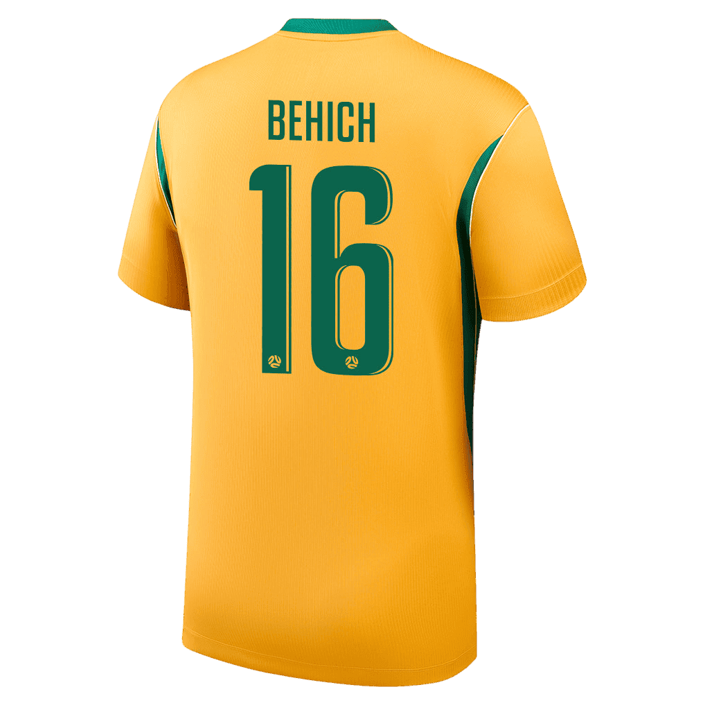 Australia BEHICH #16 Home World Cup 2026 Jersey Yellow Men's
