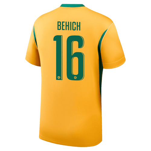Australia BEHICH #16 Home World Cup 2026 Jersey Yellow Men's