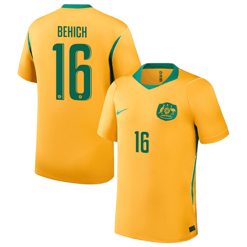 Australia BEHICH #16 Home World Cup 2026 Jersey Yellow Men's