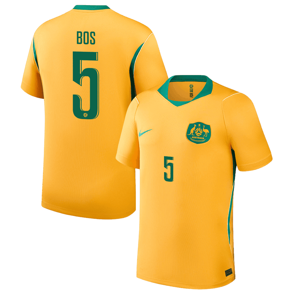 Australia BOS #5 Home World Cup 2026 Jersey Yellow Men's