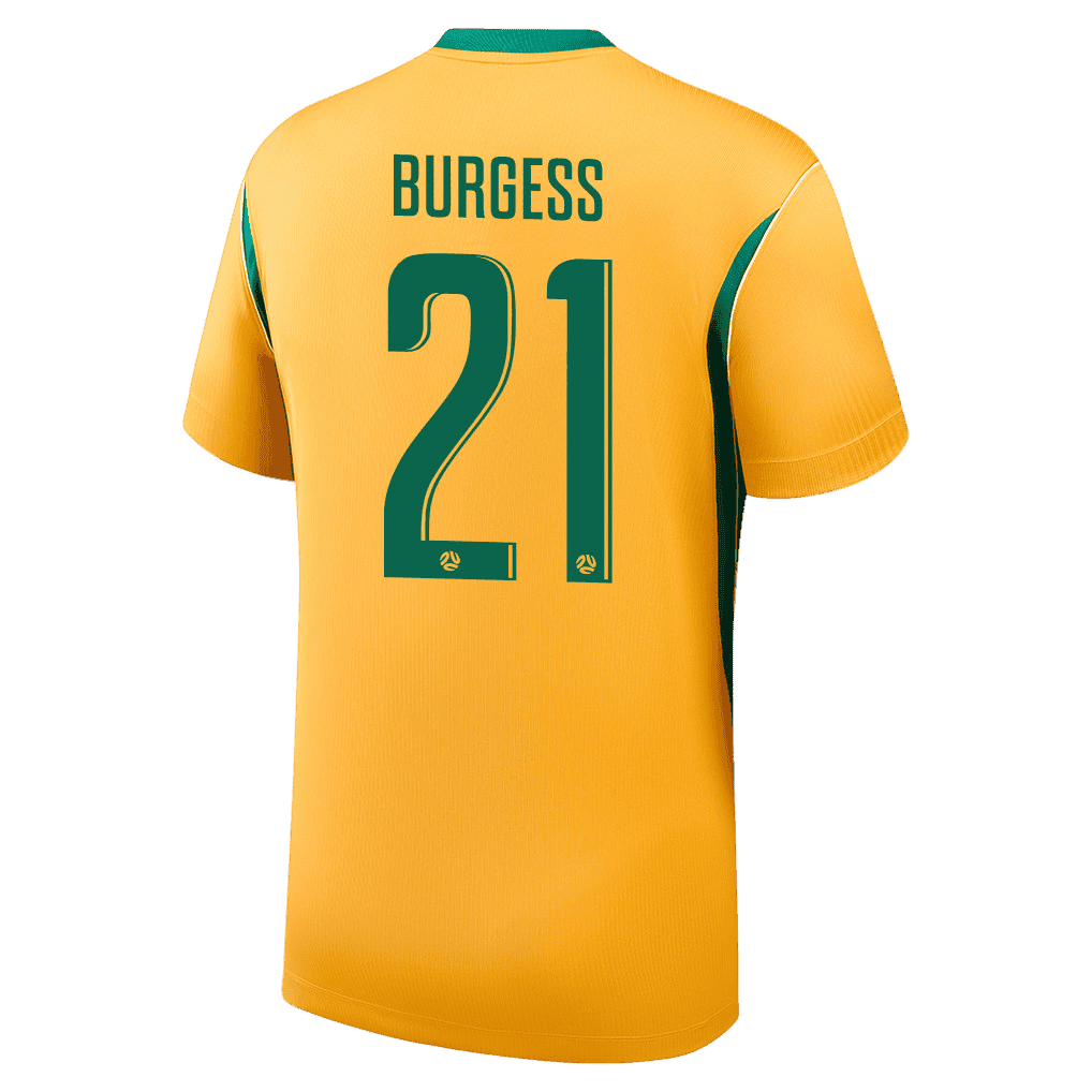 Australia BURGESS #21 Home World Cup 2026 Jersey Yellow Men's