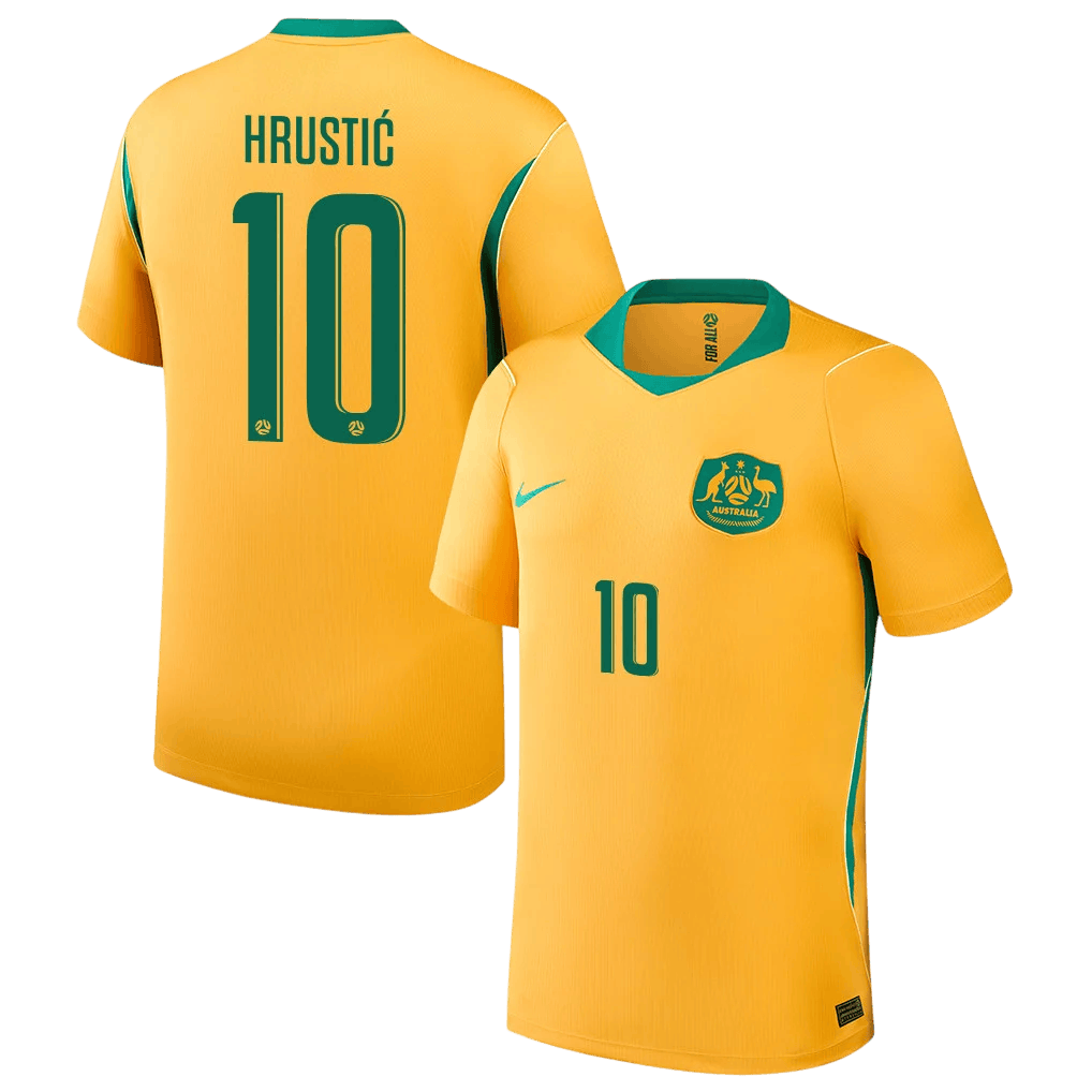 Australia HRUSTIC #10 Home World Cup 2026 Jersey Yellow Men's