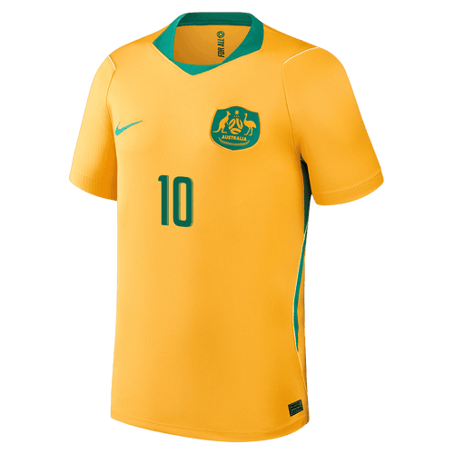 Australia HRUSTIC #10 Home World Cup 2026 Jersey Yellow Men's
