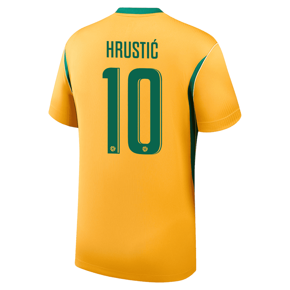 Australia HRUSTIC #10 Home World Cup 2026 Jersey Yellow Men's