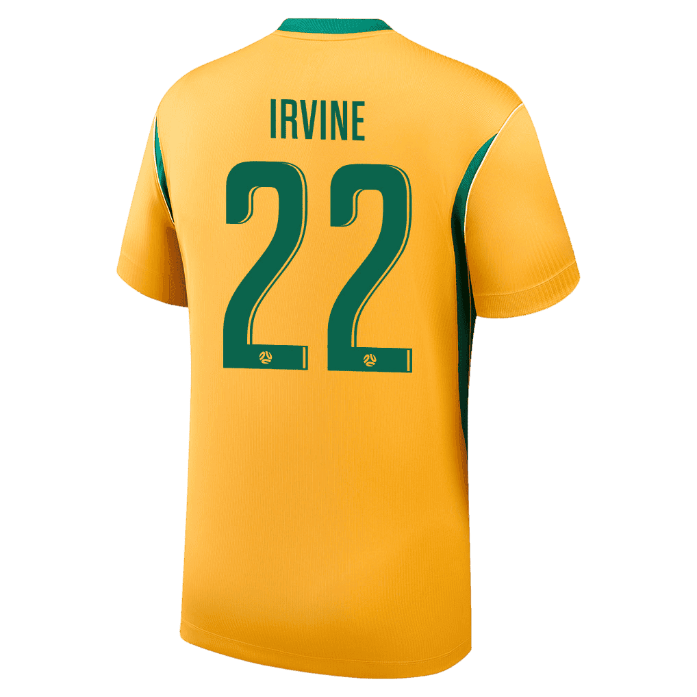Australia IRVINE #22 Home World Cup 2026 Jersey Yellow Men's