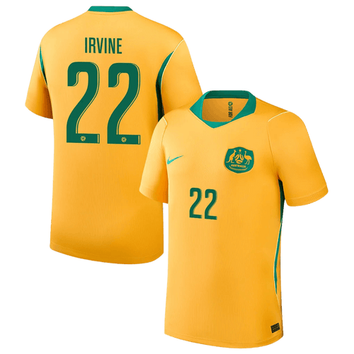 Australia IRVINE #22 Home World Cup 2026 Jersey Yellow Men's