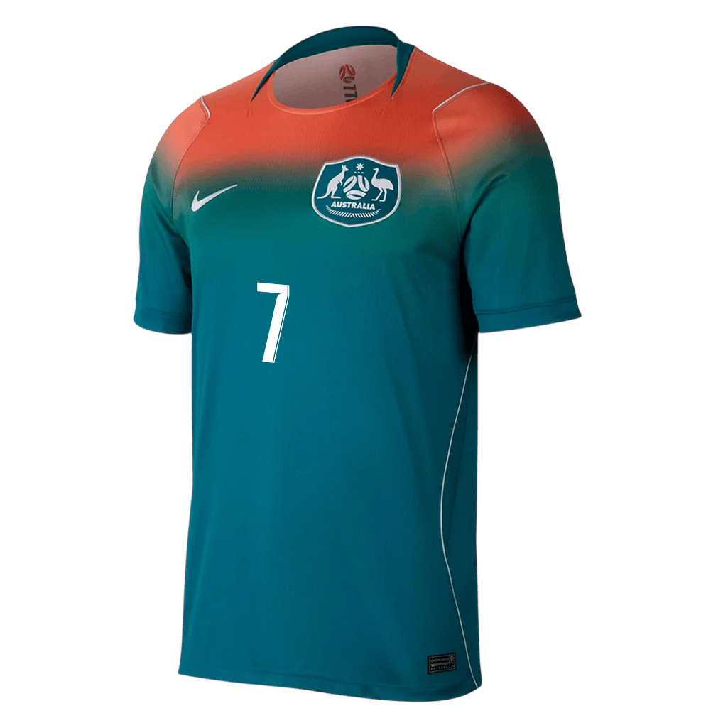 Australia LECKIE #7 Away World Cup 2026 Jersey Men's