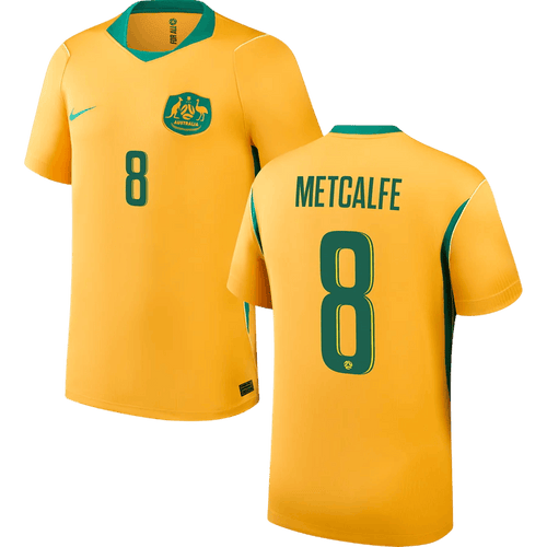 Australia METCALFE #8 Home World Cup 2026 Jersey Yellow Men's