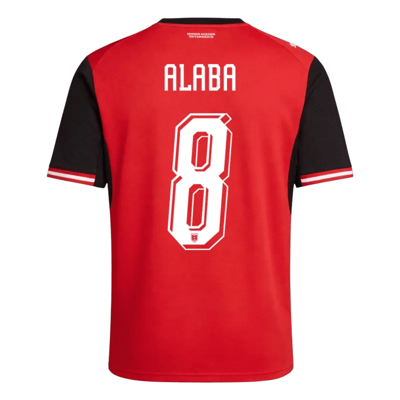 Austria ALABA #8 Home World Cup 2026 Jersey Red Men's
