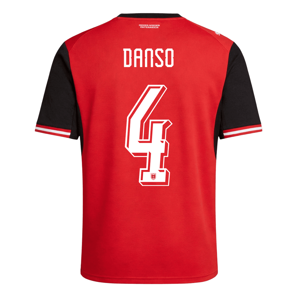 Austria DANSO #4 Home World Cup 2026 Jersey Red Men's