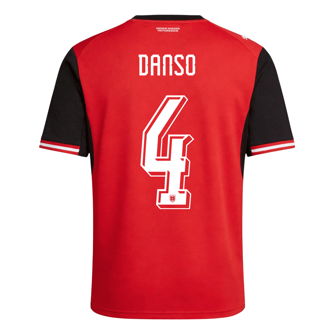 Austria DANSO #4 Home World Cup 2026 Jersey Red Men's
