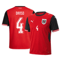 Austria DANSO #4 Home World Cup 2026 Jersey Red Men's