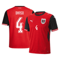 Austria DANSO #4 Home World Cup 2026 Jersey Red Men's